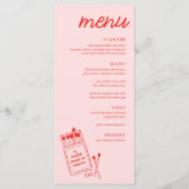 Een match gemaakt in Heaven Wedding Dinner Menu (Voorkant)