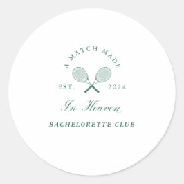 Een match Made in Heaven Bachelorette Ronde Sticker
