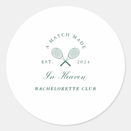 Een match Made in Heaven Bachelorette Ronde Sticker (Voorkant)