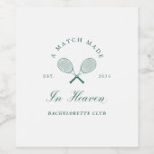 Een match Made in Heaven Bachelorette Wijn Etiket (Enkel label)