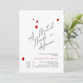 Een match made in Heaven Simple Modern Vrijgezelle Kaart (Staand voorkant)