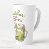 Een Matcha Hemel op Aarde Schattig Grappige Woords Latte Mok (Rechterhoek)