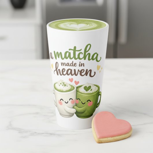 Een Matcha Hemel op Aarde Schattig Grappige Woords Latte Mok