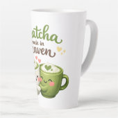 Een Matcha Hemel op Aarde Schattig Grappige Woords Latte Mok (Rechterhoek)