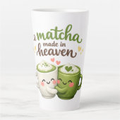 Een Matcha Hemel op Aarde Schattig Grappige Woords Latte Mok (Voorkant)