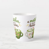 Een Matcha Hemel op Aarde Schattig Grappige Woords Latte Mok (Voorkant)