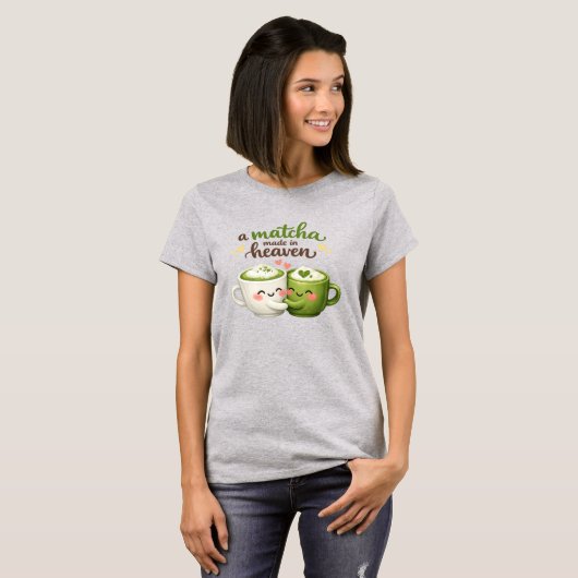 Een Matcha Hemelbestemming Schattig Grappige Woord T-shirt (Voorkant volledig)