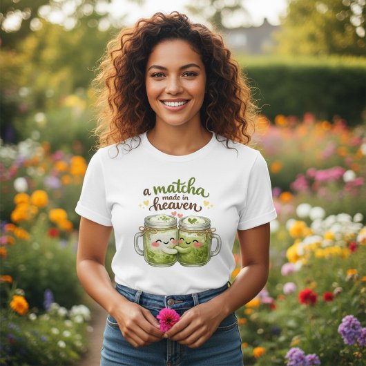 Een Matcha Hemelbestemming Schattig Grappige Woord T-shirt