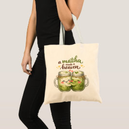 Een Matcha Hemelbestemming Schattig Grappige Woord Tote Bag