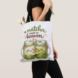 Een Matcha Hemelbestemming Schattig Grappige Woord Tote Bag
