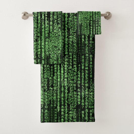 Een Matrix Computer Code Green Black Bad Handdoek (Insitu)
