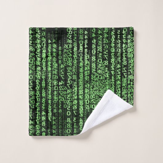 Een Matrix Computer Code Green Black Bad Handdoek (Wasdoekje)