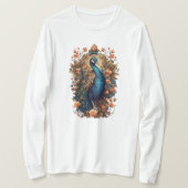 Een maximalistisch T-shirt ontwerp met de pauw (Design voorkant)