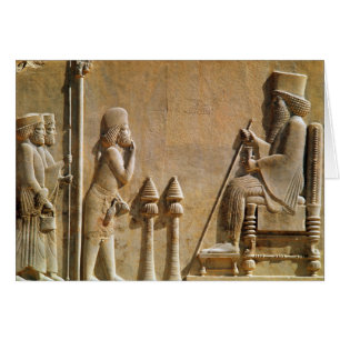 Een mediaan die hulde brengt aan koning Darius