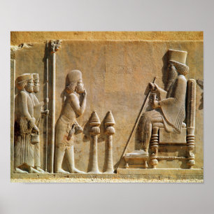 Een mediaan die hulde brengt aan koning Darius Poster