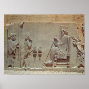 Een mediaan die hulde brengt aan koning Darius Poster