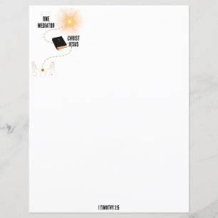 Eén mediator Christelijke briefpapier