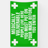 Een medisch kwetsbaar Draag een masker Spandoek (Verticaal)