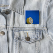 Een mediterrane citroen vierkante button 5,1 cm (In situ)