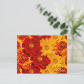 Een Medley van de Rode Gele en Oranje Marigolds Briefkaart (Staand voorkant)