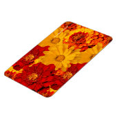 Een Medley van de Rode Gele en Oranje Marigolds Magneet (Linkerzijde)