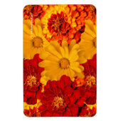 Een Medley van de Rode Gele en Oranje Marigolds Magneet (Verticaal)