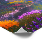 Een meer en naderend Storm Poster (Hoek)