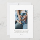 Een meer in 2024 zwangerschapsaankondiging feestdagenkaart (Achterkant)