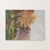 Een meer landschap in het voorjaar door Adolf Kauf Legpuzzel (Horizontaal)