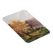 Een meer landschap in het voorjaar door Adolf Kauf Magneet (Rechterzijde)