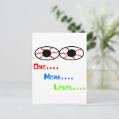 Één… Meer… Niveau… - Bloeddoorlopen Ogen Briefkaart (Staand voorkant)