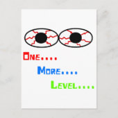 Één… Meer… Niveau… - Bloeddoorlopen Ogen Briefkaart (Voorkant)