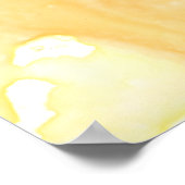 Een meer ochtendgloren Abstracte Waterverf poëzie  Poster (Hoek)