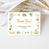 Een meer rustiek Italiaans Vrijgezellenfeest Bedankkaart