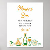 Een meer rustieke Italiaanse Mimosa bar Poster (Voorkant)