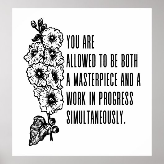 Een meesterwerk en een lopend werk poster (Voorkant)