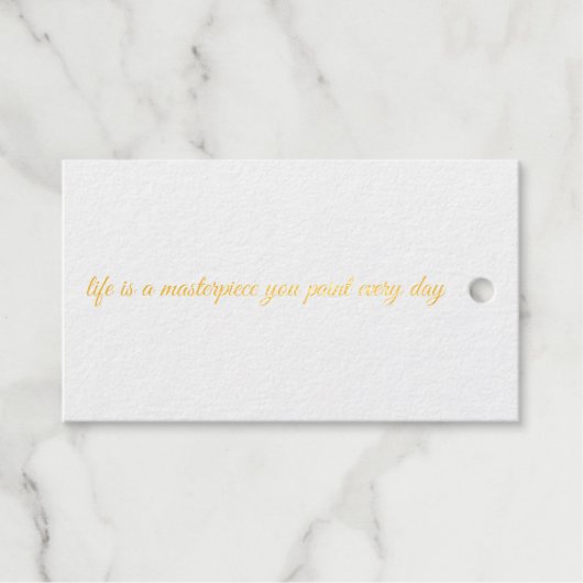 Een meesterwerk Folie Gift Label (Voorkant (horizontaal))