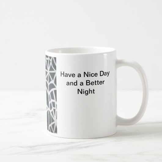 Een meesterwerk van Natuur: een spinnenweb. Koffiemok (Rechts)