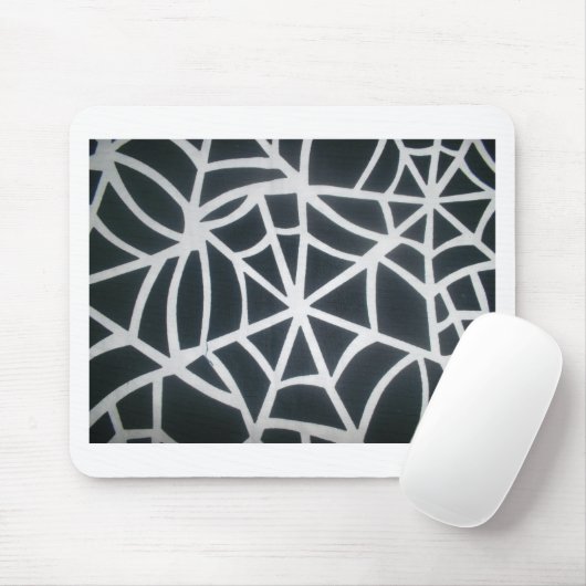 Een meesterwerk van Natuur: een spinnenweb. Muismat (Met muis)