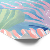 Een meid snorkelt op het rif poster (Hoek)