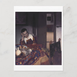 Een meisje Aslapen door Johannes Vermeer Briefkaart