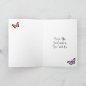 Een meisje, dagboek, vlinders gepersonaliseerde ve kaart (Binnen)