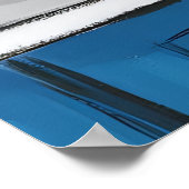 Een meisje dat afwas in een groene keuken. poster (Hoek)