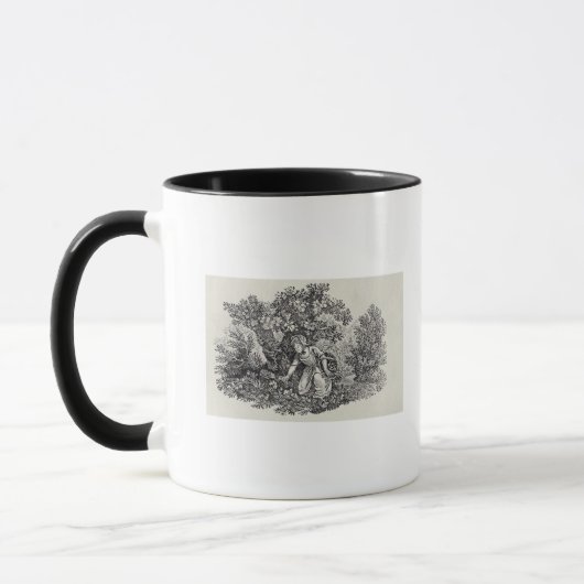 Een meisje dat bloemen verzamelt mok (Links)