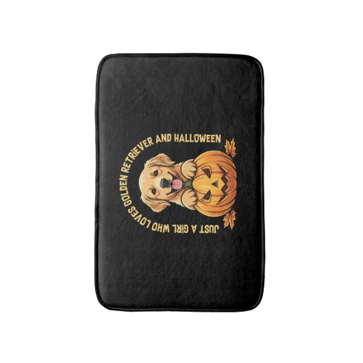 Een meisje dat dol is op Golden Retrievers Badmat (Voorkant Verticaal)