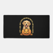 Een meisje dat dol is op Golden Retrievers Bureaumat (Voorkant)