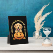 Een meisje dat dol is op Golden Retrievers Fotoplaat (Zijkant)