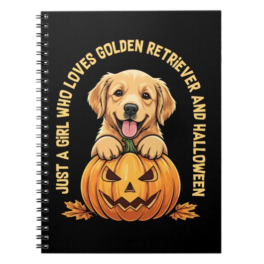 Een meisje dat dol is op Golden Retrievers Notitieboek (Voorkant)