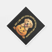 Een meisje dat dol is op Golden Retrievers Servet (Hoek)