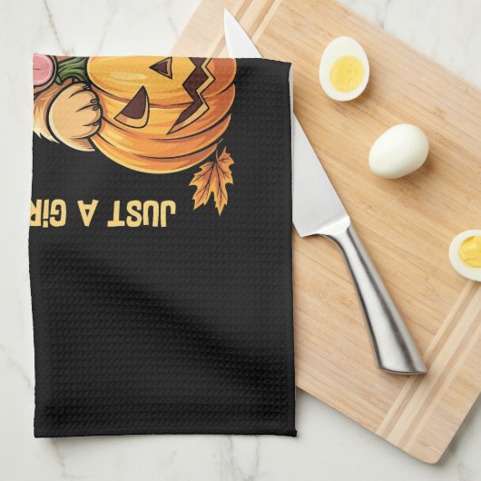 Een meisje dat dol is op Golden Retrievers Theedoek (Quarter Fold)